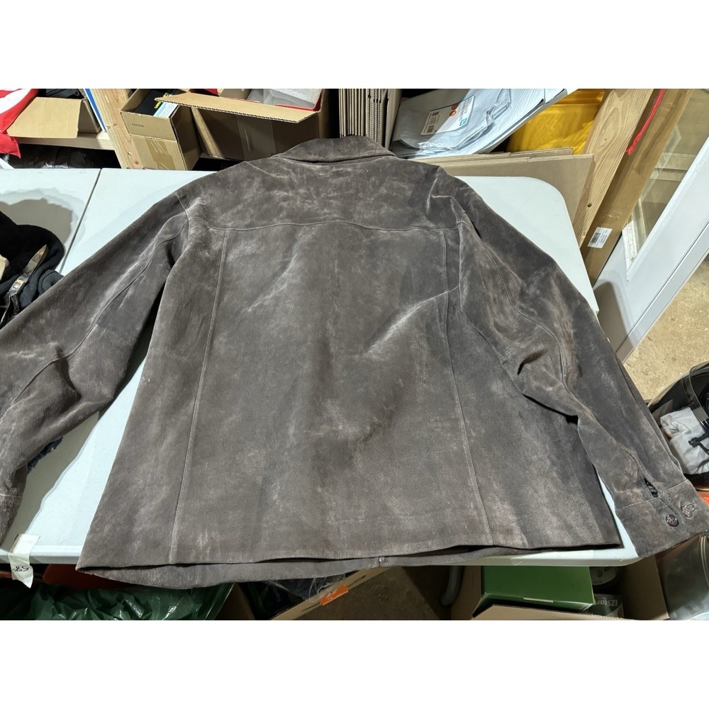 Brandini Jacket Large Brown Suede Leather Vintage Boho Men's Coat XL - Picture 4 of 7